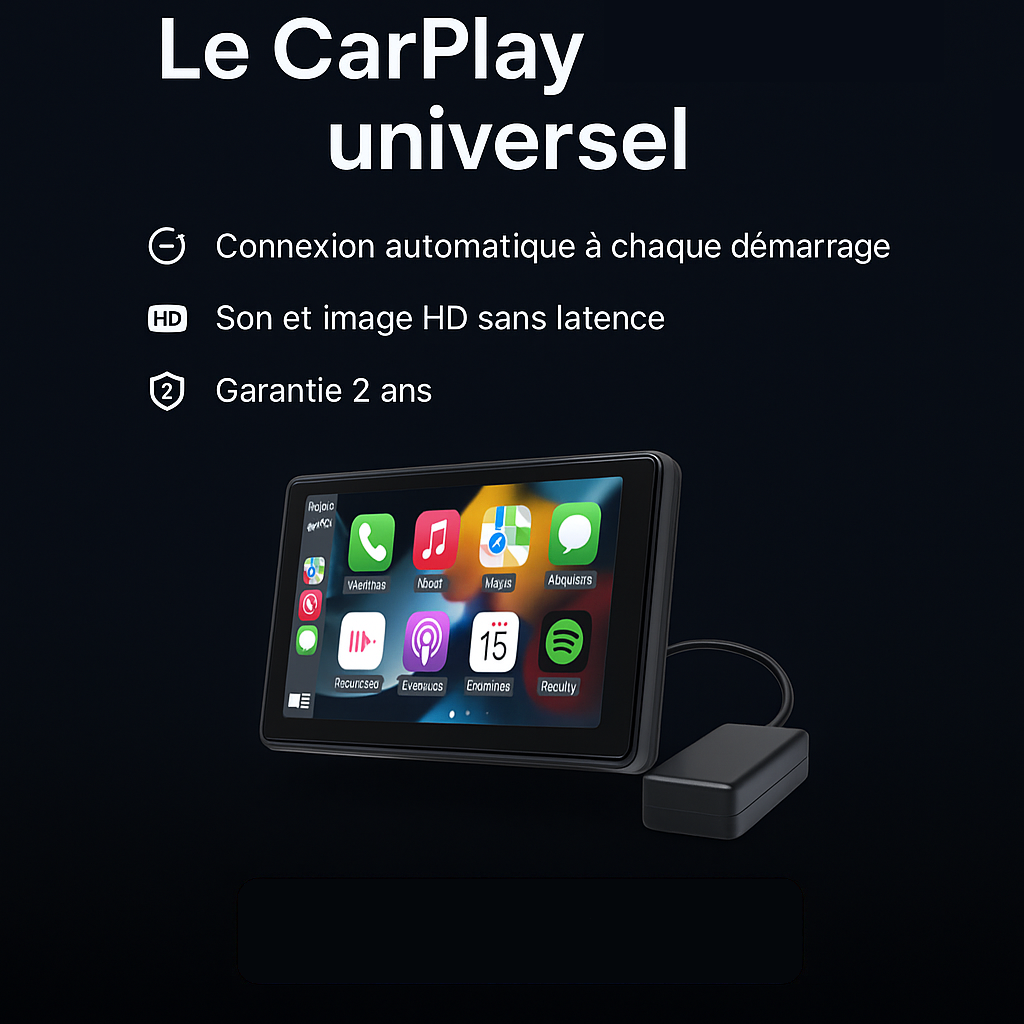 Note 5/5 par 28 clients satisfaits Système CarPlay 7 pouces Carplay Connect™ Pro
